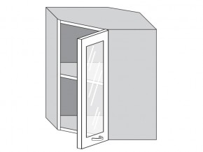 1.60.3у Шкаф настенный (h=720) угловой на 600мм со стекл. дверцей в Миассе - miass.magazinmebel.ru | фото