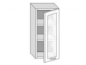 19.40.3 Шкаф настенный (h=913) на 400мм с 1-ой стекл. дверцей в Миассе - miass.magazinmebel.ru | фото