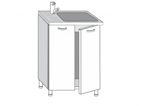 2.60.2мн Шкаф-стол на 600мм под накладную мойку с 2-мя дверцами в Миассе - miass.magazinmebel.ru | фото
