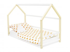 Детская кровать-домик Монтессори Svogen бежево-белый в Миассе - miass.magazinmebel.ru | фото