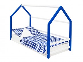 Детская кровать-домик Монтессори Svogen сине-белый в Миассе - miass.magazinmebel.ru | фото
