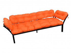 Диван Дачный с подлокотниками оранжевая подушка в Миассе - miass.magazinmebel.ru | фото