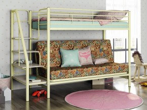 Двухъярусная кровать с диваном Мадлен 3 Слоновая кость-марки в Миассе - miass.magazinmebel.ru | фото - изображение 1