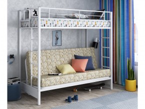 Двухъярусная кровать с диваном Мадлен белая-пифагор в Миассе - miass.magazinmebel.ru | фото