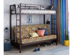 Двухъярусная кровать с диваном Мадлен Коричневая-марки в Миассе - miass.magazinmebel.ru | фото