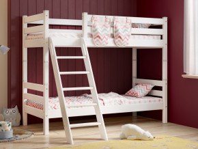 Двухъярусная кровать Соня вариант 10 с наклонной лестницей белая в Миассе - miass.magazinmebel.ru | фото
