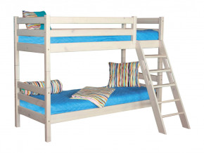 Двухъярусная кровать Соня вариант 10 с наклонной лестницей белая в Миассе - miass.magazinmebel.ru | фото - изображение 2