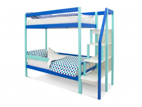 Двухъярусная кровать Svogen с бортиком мятно-синий в Миассе - miass.magazinmebel.ru | фото