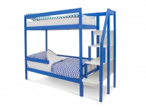 Двухъярусная кровать Svogen с бортиком синий в Миассе - miass.magazinmebel.ru | фото