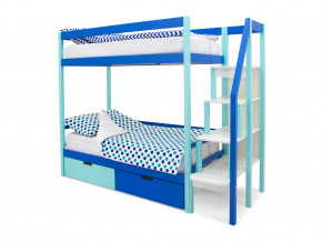Двухъярусная кровать Svogen с ящиками мятно-синий в Миассе - miass.magazinmebel.ru | фото - изображение 1