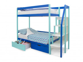 Двухъярусная кровать Svogen с ящиками мятно-синий в Миассе - miass.magazinmebel.ru | фото - изображение 3
