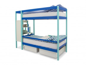 Двухъярусная кровать Svogen с ящиками мятно-синий в Миассе - miass.magazinmebel.ru | фото - изображение 5
