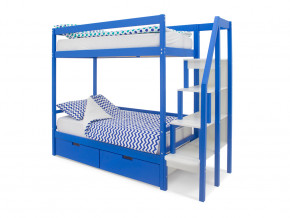 Двухъярусная кровать Svogen с ящиками синий в Миассе - miass.magazinmebel.ru | фото