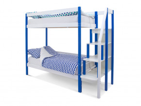 Двухъярусная кровать Svogen сине-белый в Миассе - miass.magazinmebel.ru | фото