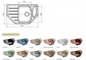 Каменная мойка GranFest Corner GF-C800E в Миассе - miass.magazinmebel.ru | фото - изображение 2