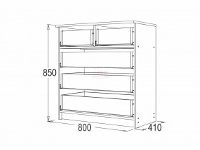 Комод 8 фант ясень анкор в Миассе - miass.magazinmebel.ru | фото - изображение 2