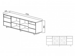 Комодино Moderno-2200 Ф2 в Миассе - miass.magazinmebel.ru | фото - изображение 4