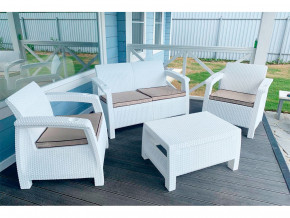 Комплект уличной мебели Yalta Terrace Set белый в Миассе - miass.magazinmebel.ru | фото