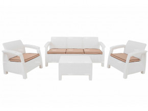Комплект уличной мебели Yalta Terrace Triple Set белый в Миассе - miass.magazinmebel.ru | фото