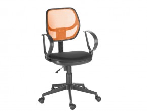Кресло компьютерное Флеш Рондо черный/оранжевый в Миассе - miass.magazinmebel.ru | фото