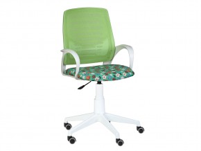 Кресло компьютерное Ирис white kids стандарт зеленый-Т-58 в Миассе - miass.magazinmebel.ru | фото