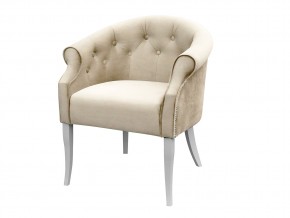 Кресло Милан ткань Ваниль опоры белые в Миассе - miass.magazinmebel.ru | фото