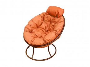 Кресло Папасан мини без ротанга оранжевая подушка в Миассе - miass.magazinmebel.ru | фото