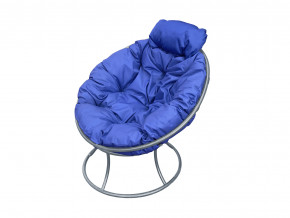 Кресло Папасан мини без ротанга синяя подушка в Миассе - miass.magazinmebel.ru | фото