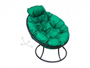 Кресло Папасан мини пружинка без ротанга зелёная подушка в Миассе - miass.magazinmebel.ru | фото