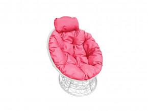 Кресло Папасан мини с ротангом розовая подушка в Миассе - miass.magazinmebel.ru | фото