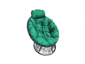 Кресло Папасан мини с ротангом зелёная подушка в Миассе - miass.magazinmebel.ru | фото