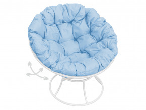 Кресло Папасан пружинка без ротанга голубая подушка в Миассе - miass.magazinmebel.ru | фото