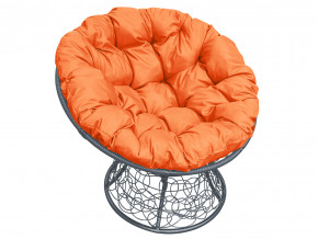 Кресло Папасан с ротангом оранжевая подушка в Миассе - miass.magazinmebel.ru | фото