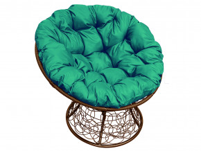 Кресло Папасан с ротангом зелёная подушка в Миассе - miass.magazinmebel.ru | фото