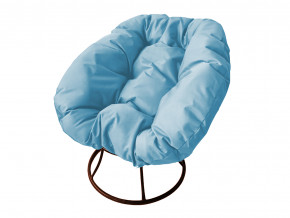 Кресло Пончик без ротанга голубая подушка в Миассе - miass.magazinmebel.ru | фото