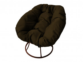 Кресло Пончик без ротанга коричневая подушка в Миассе - miass.magazinmebel.ru | фото