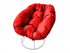 Кресло Пончик без ротанга красная подушка в Миассе - miass.magazinmebel.ru | фото