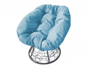 Кресло Пончик с ротангом голубая подушка в Миассе - miass.magazinmebel.ru | фото