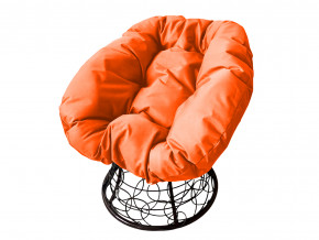 Кресло Пончик с ротангом оранжевая подушка в Миассе - miass.magazinmebel.ru | фото