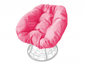 Кресло Пончик с ротангом розовая подушка в Миассе - miass.magazinmebel.ru | фото
