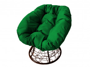 Кресло Пончик с ротангом зелёная подушка в Миассе - miass.magazinmebel.ru | фото