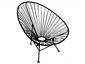 Кресло Ракушка с ротангом чёрный в Миассе - miass.magazinmebel.ru | фото