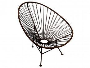 Кресло Ракушка с ротангом коричневый в Миассе - miass.magazinmebel.ru | фото