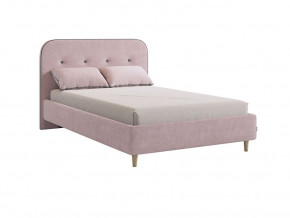 Кровать 1200 Лео велюр нежно-розовый в Миассе - miass.magazinmebel.ru | фото
