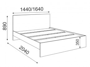 Кровать 1600 Осло модуль 4 с ящиками Дуб золото в Миассе - miass.magazinmebel.ru | фото - изображение 2