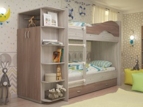 Кровать 2-х ярусная Мая с ящиками и шкафом на латофлексах шимо в Миассе - miass.magazinmebel.ru | фото