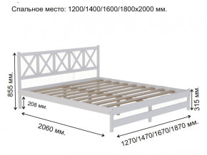 Кровать 2-х спальная Аист-8 Классика белый 1200х2000 мм в Миассе - miass.magazinmebel.ru | фото - изображение 2