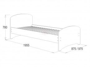 Кровать-4 одинарная 800*1900 млечный дуб в Миассе - miass.magazinmebel.ru | фото - изображение 2