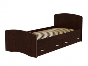 Кровать-6 одинарная с 2-мя ящиками 900*2000 венге в Миассе - miass.magazinmebel.ru | фото