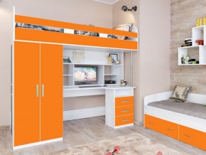 Кровать чердак Аракс винтерберг-оранжевый в Миассе - miass.magazinmebel.ru | фото